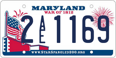 MD license plate 2AE1169