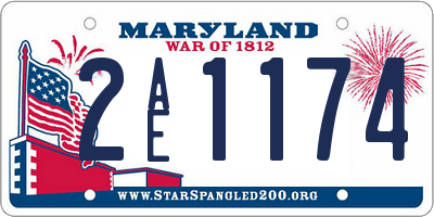 MD license plate 2AE1174