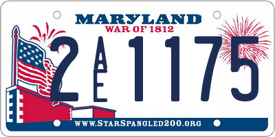 MD license plate 2AE1175