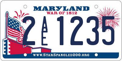 MD license plate 2AE1235
