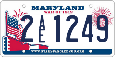 MD license plate 2AE1249