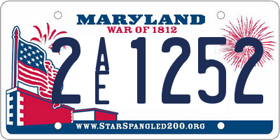 MD license plate 2AE1252