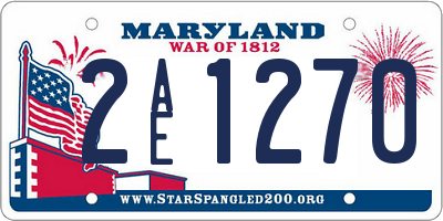 MD license plate 2AE1270
