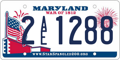 MD license plate 2AE1288