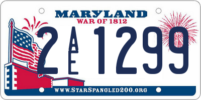 MD license plate 2AE1299