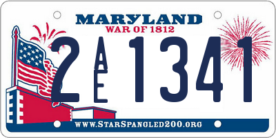 MD license plate 2AE1341