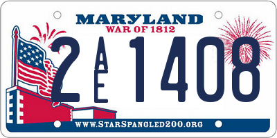 MD license plate 2AE1408