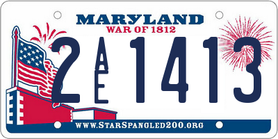 MD license plate 2AE1413