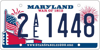 MD license plate 2AE1448