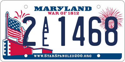 MD license plate 2AE1468