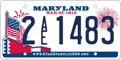 MD license plate 2AE1483