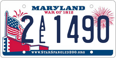 MD license plate 2AE1490