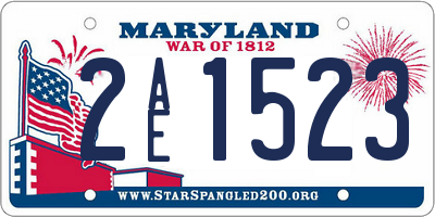 MD license plate 2AE1523