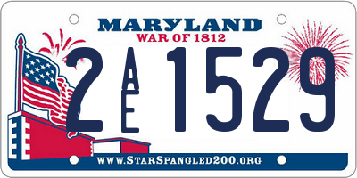 MD license plate 2AE1529