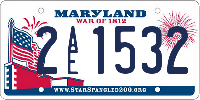 MD license plate 2AE1532