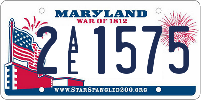 MD license plate 2AE1575