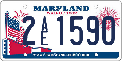 MD license plate 2AE1590