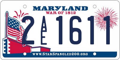 MD license plate 2AE1611