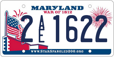 MD license plate 2AE1622