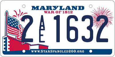 MD license plate 2AE1632