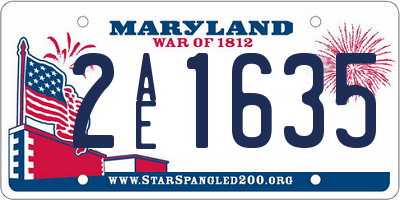 MD license plate 2AE1635