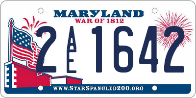 MD license plate 2AE1642