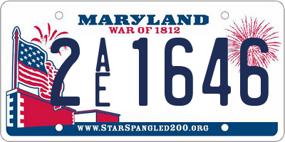 MD license plate 2AE1646