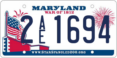 MD license plate 2AE1694