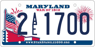 MD license plate 2AE1700