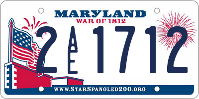 MD license plate 2AE1712