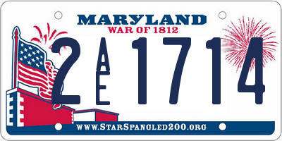 MD license plate 2AE1714
