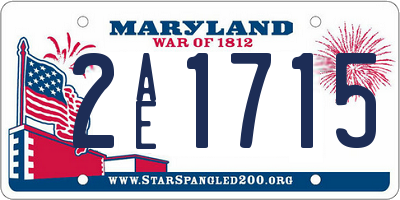 MD license plate 2AE1715