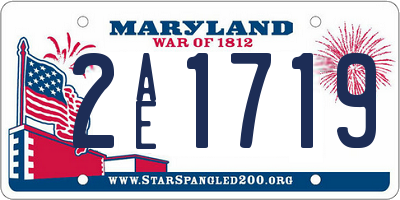 MD license plate 2AE1719