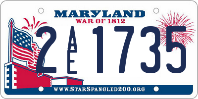 MD license plate 2AE1735