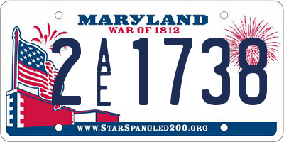 MD license plate 2AE1738