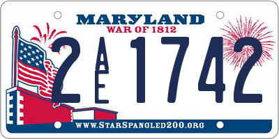 MD license plate 2AE1742