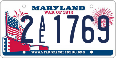 MD license plate 2AE1769