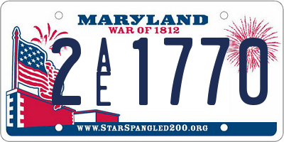 MD license plate 2AE1770