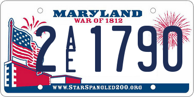 MD license plate 2AE1790