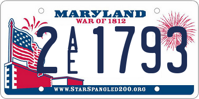 MD license plate 2AE1793