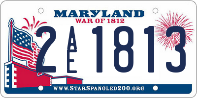 MD license plate 2AE1813