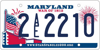 MD license plate 2AE2210