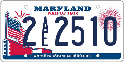 MD license plate 2AE2510