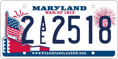 MD license plate 2AE2518