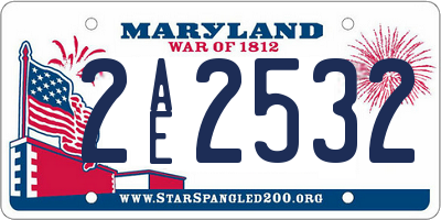 MD license plate 2AE2532