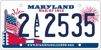 MD license plate 2AE2535