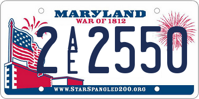 MD license plate 2AE2550