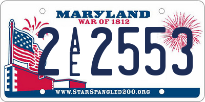MD license plate 2AE2553