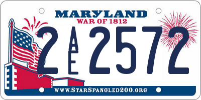 MD license plate 2AE2572