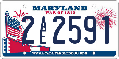 MD license plate 2AE2591